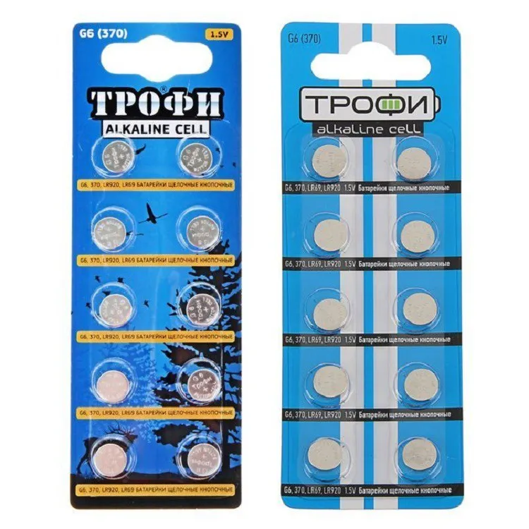 Батарейка Трофи алкалиновая G6 (370) LR920, LR69 Energy Power Батарейка Трофи алкалиновая G6 (370) LR920, LR69 Energy Power