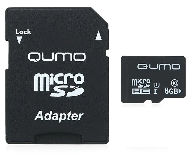 Изображение Карта памяти QUMO Micro SDHC Class 10 UHS-I 3.0 90MB/s 8Gb