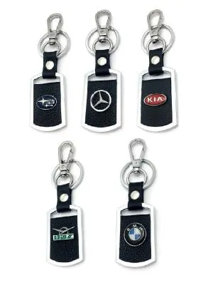 Брелок AA0530 - MAZDA прямоугольный, черная кожа+металл, с карабином (аналог BR-40A)