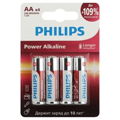 Батарейка Philips алкалиновая LR6-4BL 1.5v Батарейка Philips алкалиновая LR6-4BL 1.5v