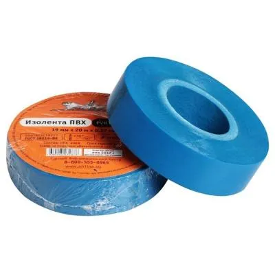 Изолента ПВХ, синяя, 15 мм*20 м AIRLINE (AIT-P-10)
