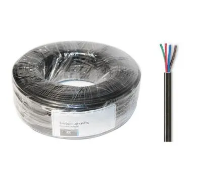 Телефонный кабель Atcom AT10120 4 жильный (26 awg CCS, 100 m) черный