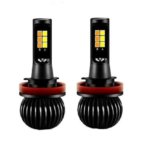 фото LED лампы X5 H3 BiColor желтый+белый