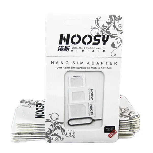 Изображение Переходник универсальный для Sim Noosy 4 в 1 белый фото Переходник универсальный для Sim Noosy 4 в 1 белый