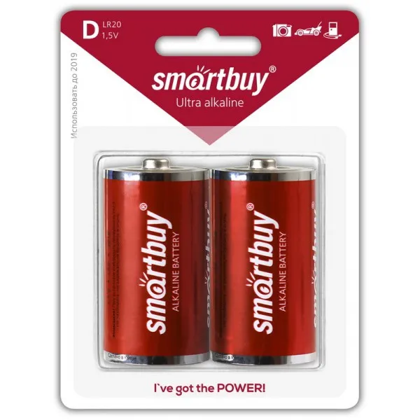 Батарейка Smartbuy алкалиновая LR20/2B (SBBA-D02B) Батарейка Smartbuy алкалиновая LR20/2B (SBBA-D02B)