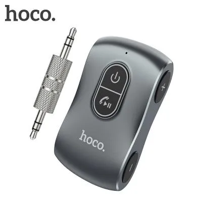 Блютуз aux FM трансмиттер bluetooth адаптер ресивер Hoco E73 черный