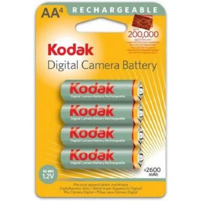 Батарейка аккумуляторная Kodak HR6-4BL 2600mAh никель-металлгидридный предзаряженные Батарейка аккумуляторная Kodak HR6-4BL 2600mAh никель-металлгидридный предзаряженные