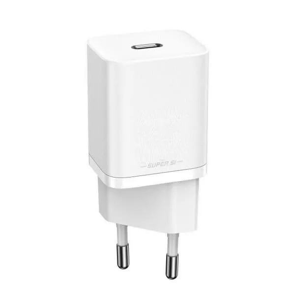 фото Сетевое зарядное устройство Адаптер Блок питания Baseus Super Si Quick 1C PD 30W Type-C USB-C белое CCSUP-J02