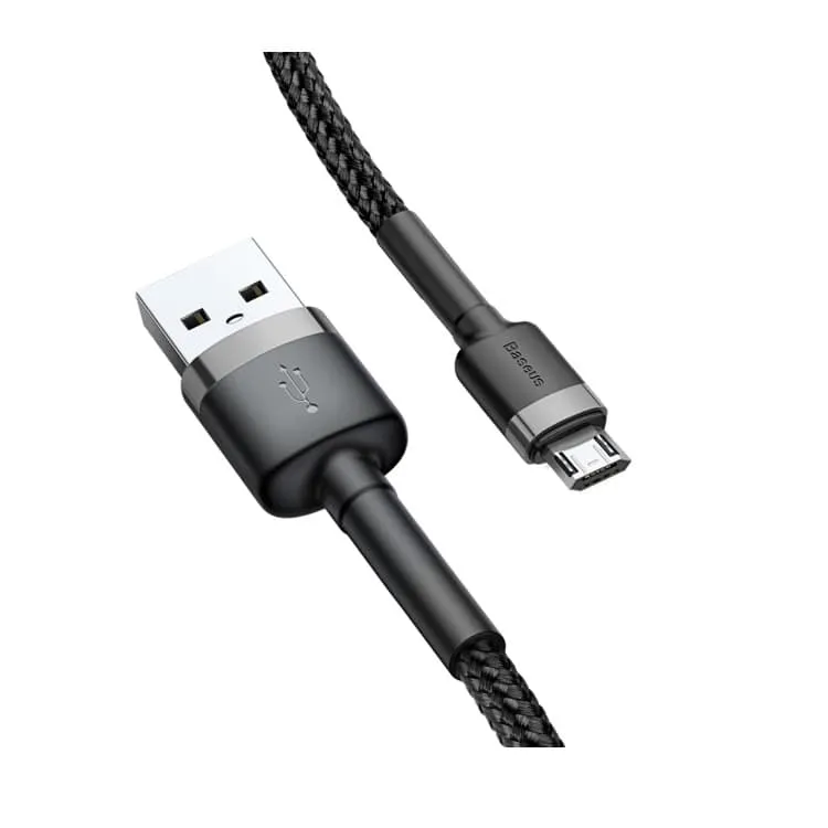 Кабель для зарядки Micro USB Baseus Cafule CAMKLF-BG1 2.4A 1м черно-серый Кабель для зарядки Micro USB Baseus Cafule CAMKLF-BG1 2.4A 1м черно-серый