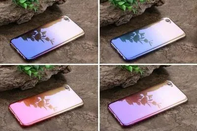 Чехол накладка для iphone 7/8 Plus (5.5) пластик хамелеон оранжевая