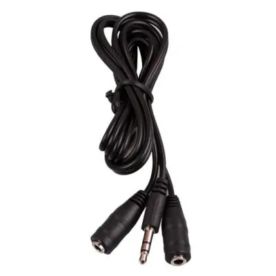 Аудио-кабель разветвитель для наушников Ritmix RAS-100 черный