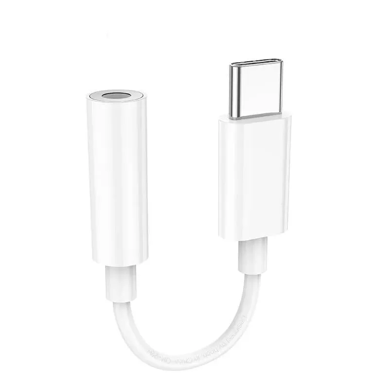 Аудио адаптер переходник для наушников с Type-C USB-C на Jack 3.5 Hoco LS35 белый Аудио адаптер переходник для наушников с Type-C USB-C на Jack 3.5 Hoco LS35 белый