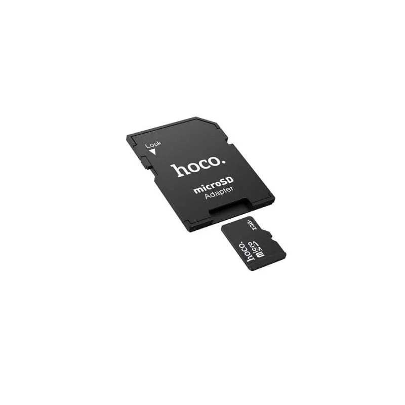 Адаптер переходник для карты памяти Hoco HB22 microSD/SD черный Адаптер переходник для карты памяти Hoco HB22 microSD/SD черный