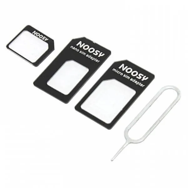 Изображение Переходник универсальный для Sim Noosy 4 в 1 черный фото Переходник универсальный для Sim Noosy 4 в 1 черный