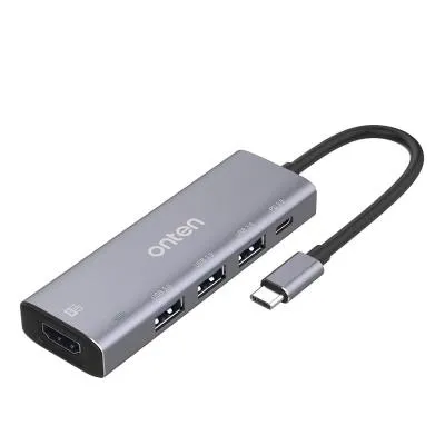 Разветвитель адаптер переходник концентратор Type-C HUB Хаб Onten OTN-95123 5в1 