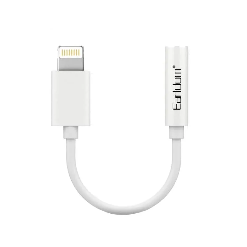 Аудио адаптер переходник для наушников iphone с Lightning на Jack 3.5 Ealdom ET-OT49 белый Аудио адаптер переходник для наушников iphone с Lightning на Jack 3.5 Ealdom ET-OT49 белый