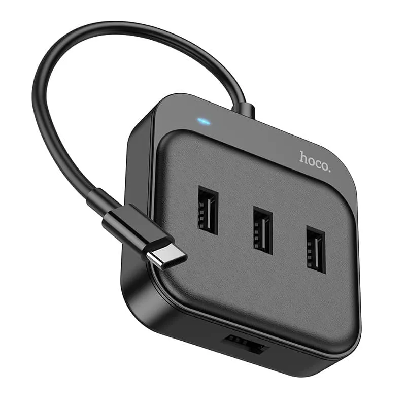 Разветвитель адаптер переходник USB HUB Хаб HOCO HB31 USB 3.0 to USB 3.0+USB 2.0x3шт черный 0.2м Разветвитель адаптер переходник USB HUB Хаб HOCO HB31 USB 3.0 to USB 3.0+USB 2.0x3шт черный 0.2м