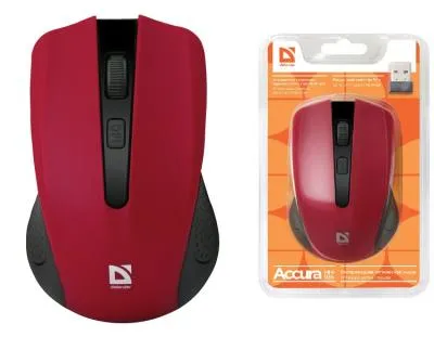 Мышь беспроводная DEFENDER Accura MM-935 красный,4 кнопки,800-1600 dpi