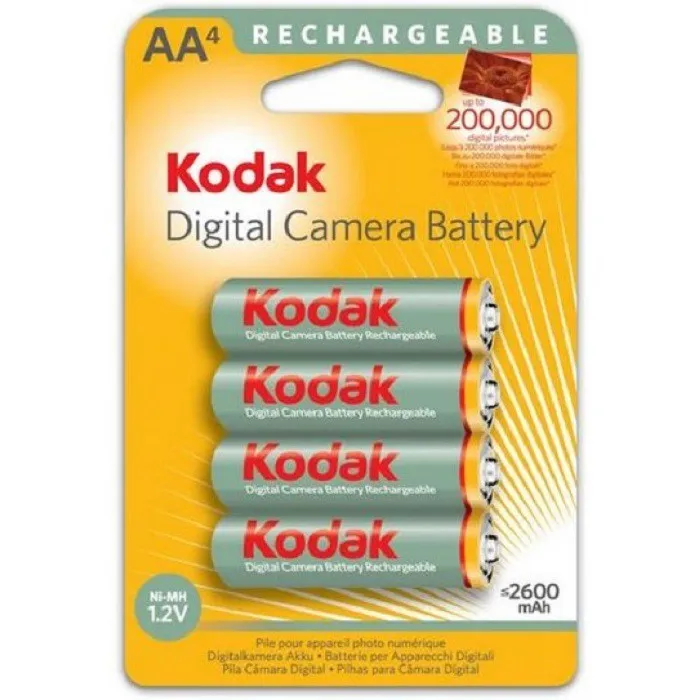 Батарейка аккумуляторная Kodak HR6-4BL 2600mAh никель-металлгидридный предзаряженные Батарейка аккумуляторная Kodak HR6-4BL 2600mAh никель-металлгидридный предзаряженные