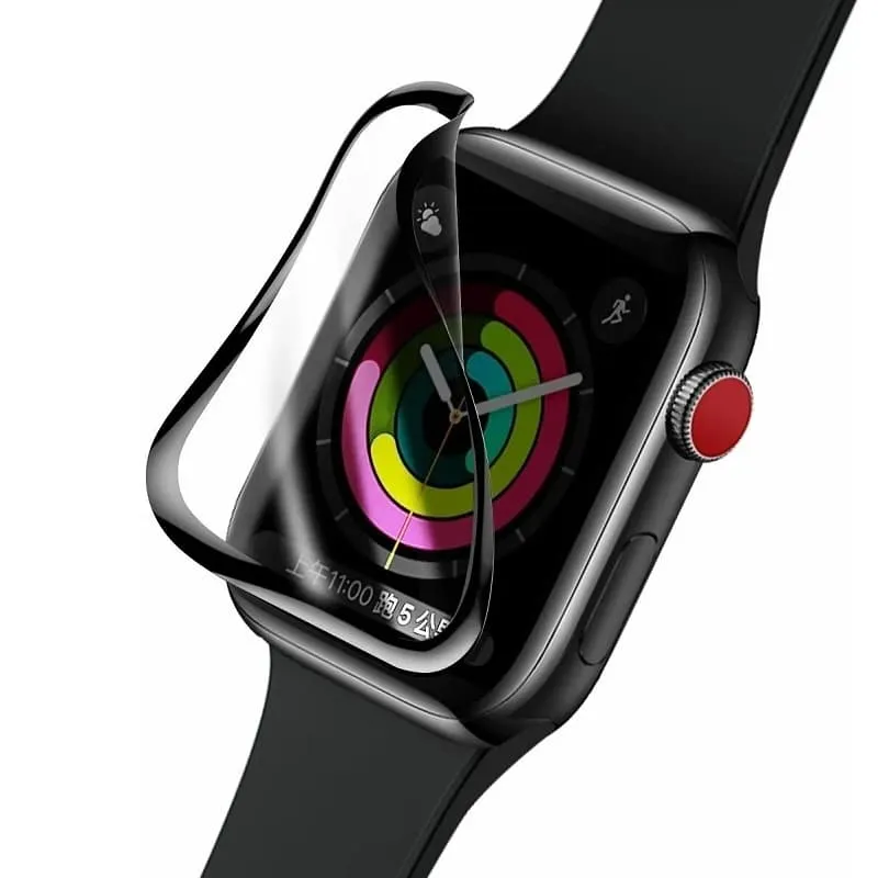 фото Защитное стекло для Apple Watch 42mm Lanxiu Polymer nano черное