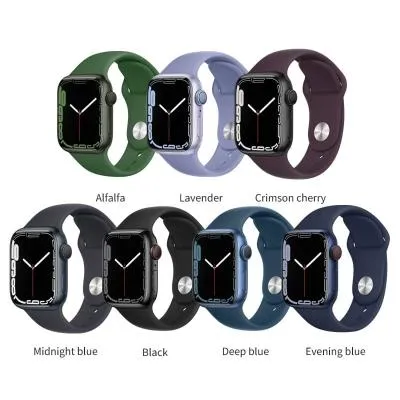 Ремешок для Apple Watch 42/44/45/49mm HOCO WA01 Flexible series classic sports силикон полуночный синий (midnight blue)