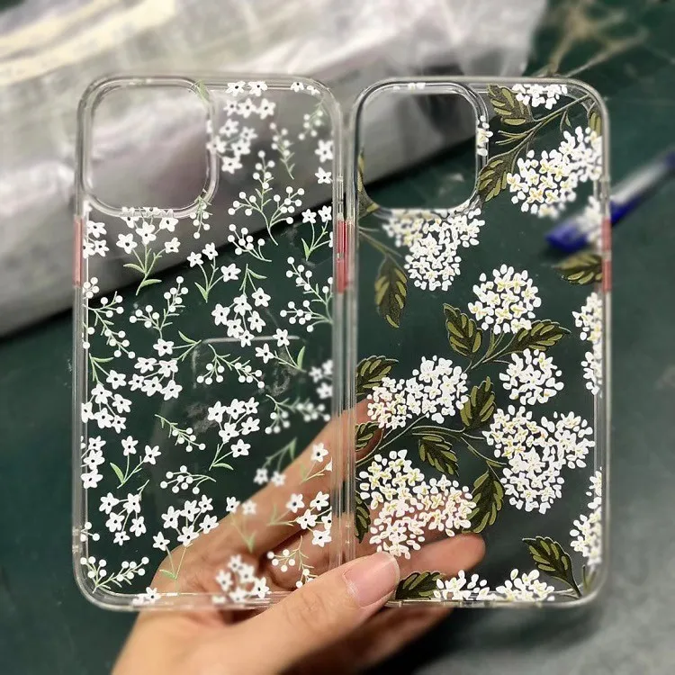 фото Чехол накладка для iphone 7/8 Plus (5.5) FC белая черемуха силикон+пластик прозрачная