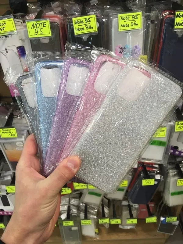 фото Чехол накладка для Xiaomi Redmi 9T силикон с блеском розовая