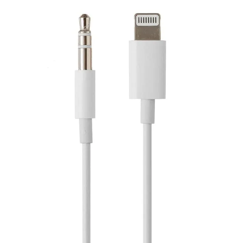 Кабель Aux Jack 3.5 - Lightning 8 pin JH-023 белый Кабель Aux Jack 3.5 - Lightning 8 pin JH-023 белый