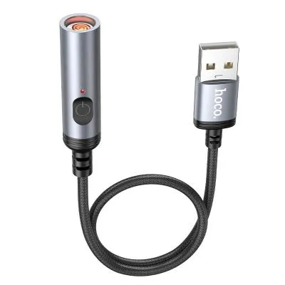 Прикуриватель зажигалка USB Hoco UA30 USB mini cigarette lighter 30см черный