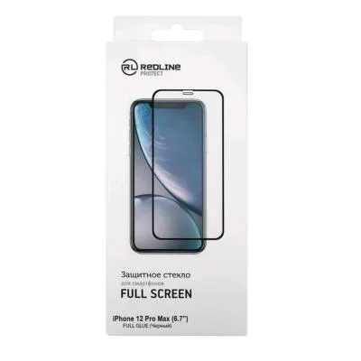 Защитное стекло для iphone 12 Pro Max (6.7) Red Line Full Screen Privacy от подглядывания черное