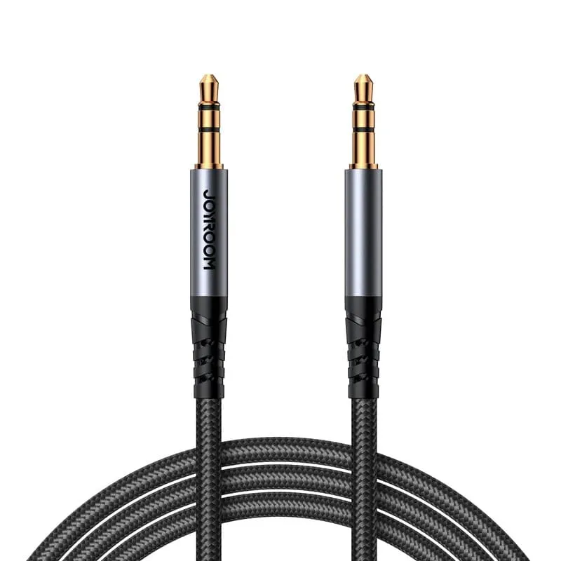 Кабель Aux Joyroom SY-A08 2м плетеный черный Кабель Aux Joyroom SY-A08 2м плетеный черный