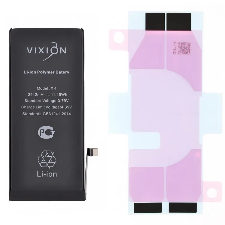 фото Аккумулятор для iphone XR 2942mAh Vixion с монтажным скотчем