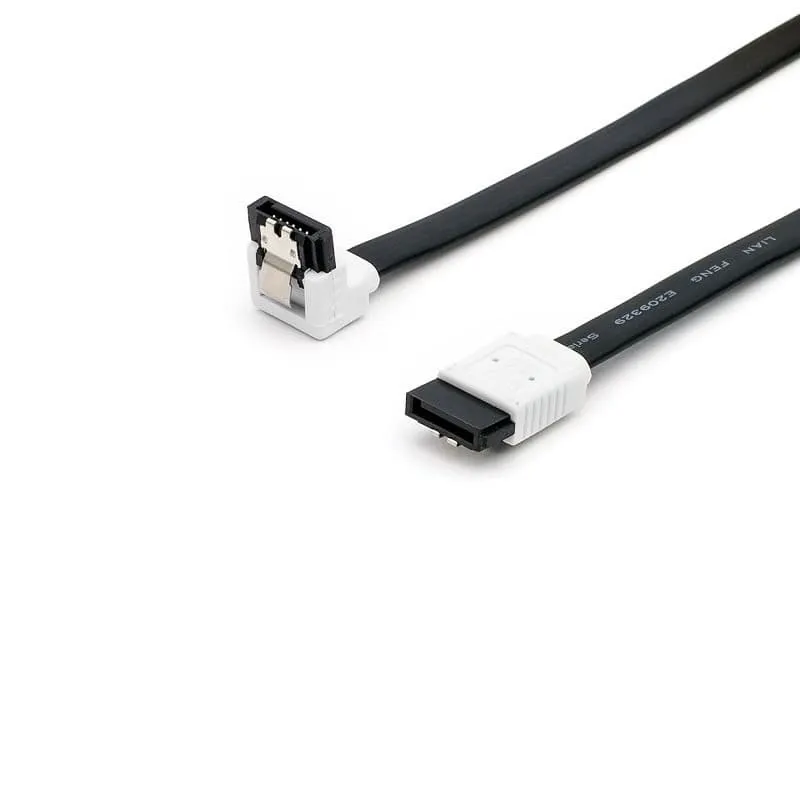Кабель SATA 3.0 Atcom AT7126 0.5м угловой с защелкой черный Кабель SATA 3.0 Atcom AT7126 0.5м угловой с защелкой черный