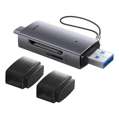 Картридер Baseus Lite card reader для USB 3.0/Type-C USB на SD/TF WKQX060113 серый Картридер Baseus Lite card reader для USB 3.0/Type-C USB на SD/TF WKQX060113 серый