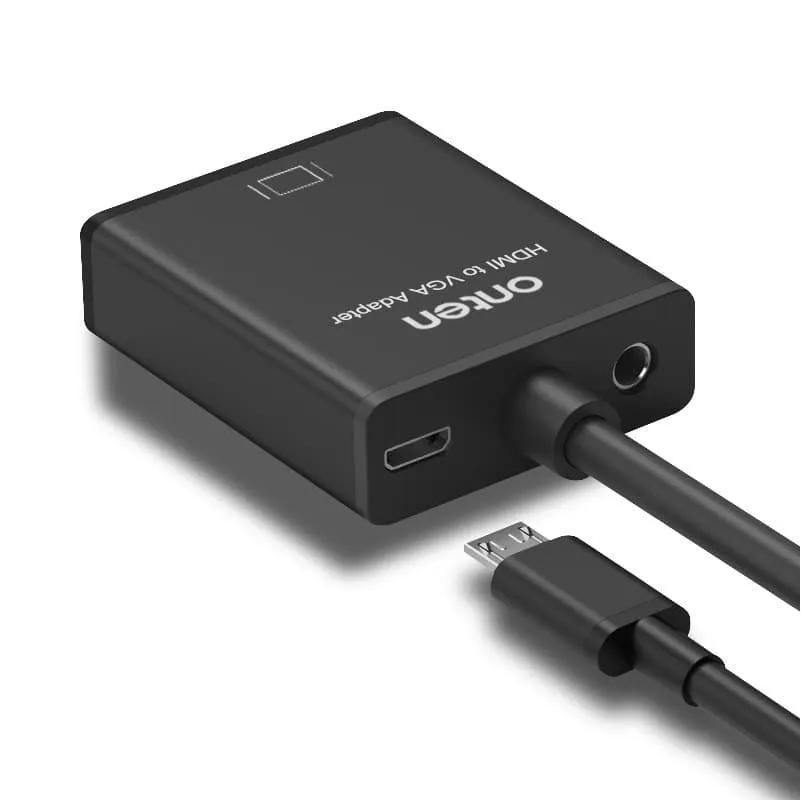 Адаптер переходник с HDMI на VGA Onten OTN-7557A черный Адаптер переходник с HDMI на VGA Onten OTN-7557A черный