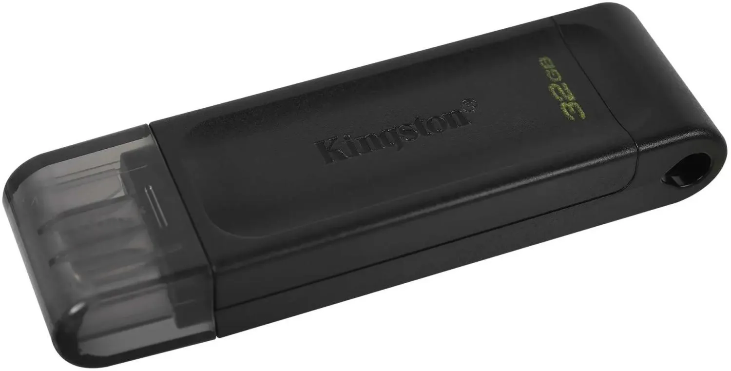 Изображение Флеш-накопитель Kingston DT70 USB 3.2 Type-C 32Gb черный Изображение Флеш-накопитель Kingston DT70 USB 3.2 Type-C 32Gb черный