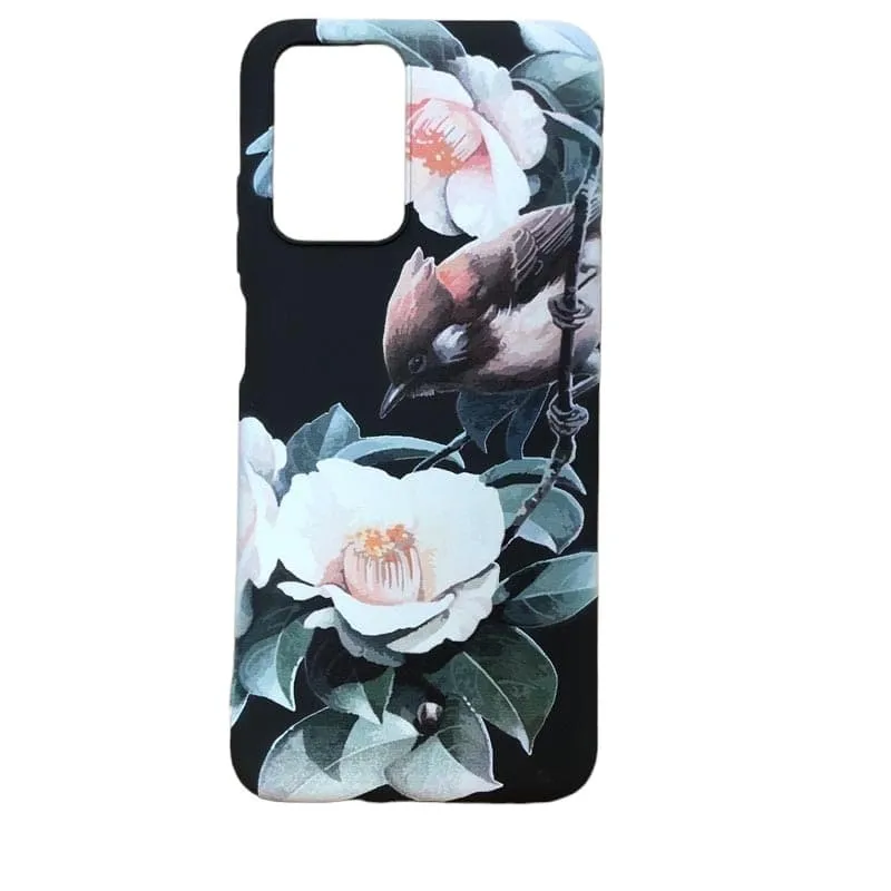 фото Чехол накладка для Xiaomi Redmi Note 12 4G Gresso Цветы 11 силикон синий