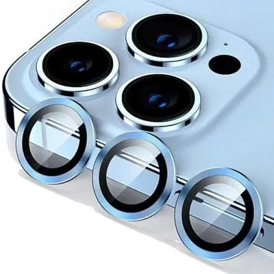 Защитное стекло на камеру для iphone 15 (6.1)/15 Plus (6.7) Remax GL-89 Eagle Eye Fully Covered Lens синий