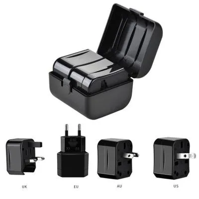 Универсальное зарядное устройство адаптер Hoco AC1 EU/US/AU/UK черное