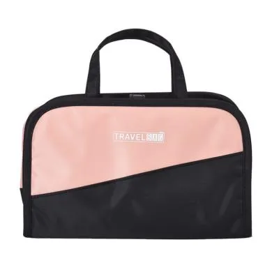 Сумочка косметичка клатч пенал черно-розовая 24*15*6см