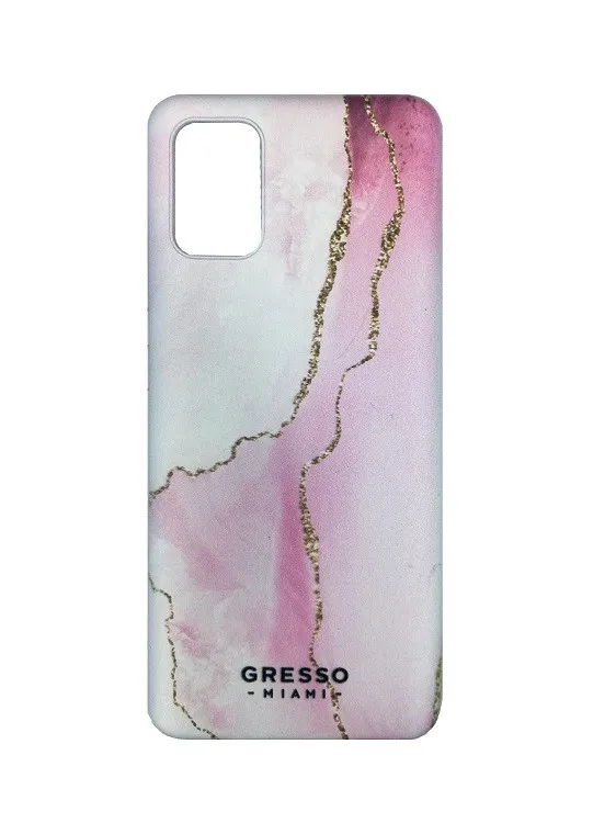 фото Чехол накладка для Xiaomi Redmi 9 Gresso Агат-розовый силикон черный