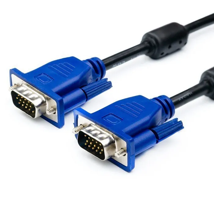 Кабель VGA - VGA Atcom AT5261 1.8м Full HD 1080p черно-синий Кабель VGA - VGA Atcom AT5261 1.8м Full HD 1080p черно-синий