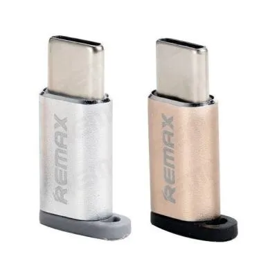 Адаптер переходник с Micro USB на Type-C USB Remax RA-USB1 серебро