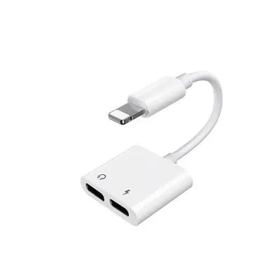 Аудио адаптер переходник для наушников iphone с Lightning на 2 Lightning Joyroom S-Y104 1.5A белый