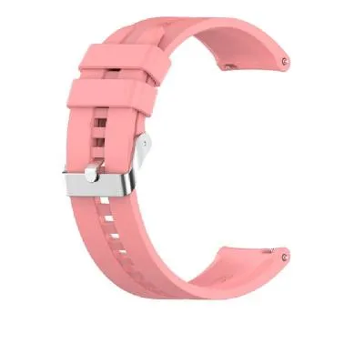 Универсальный ремешок для часов 22мм Red Line силиконовый рельефный застежка пряжка розовый