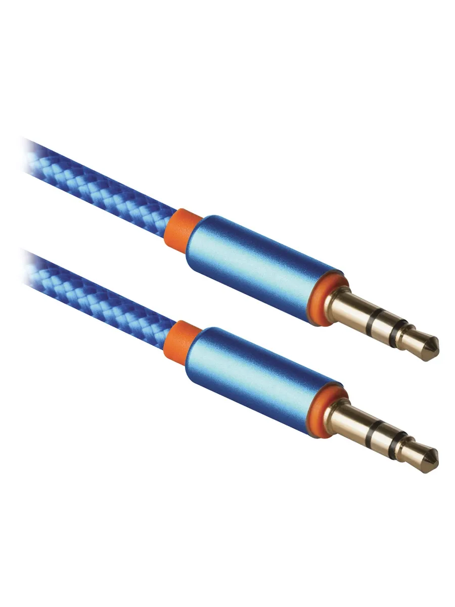 Кабель Aux DEFENDER JACK01-03 1,2м синий Кабель Aux DEFENDER JACK01-03 1,2м синий