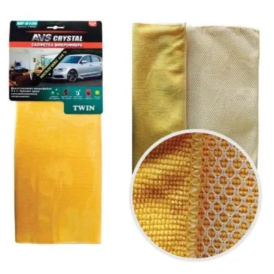 Салфетка микрофибра с абразивной сеткой для удаления грязи AVS MF-6109 (35х40см) (1шт) 