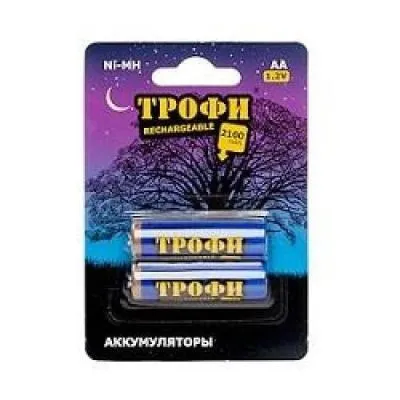 Батарейка аккумуляторная Трофи HR6-2BL 2100mAh Green Power никель-металлгидридный Батарейка аккумуляторная Трофи HR6-2BL 2100mAh Green Power никель-металлгидридный