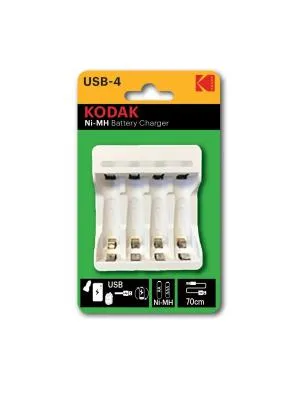 Зарядное устройство для аккумуляторных батареек Kodak C8002B USB-4 Зарядное устройство для аккумуляторных батареек Kodak C8002B USB-4