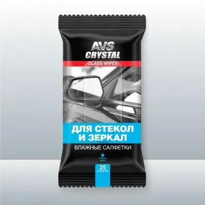Влажные салфетки Для стекол и зеркал AVS AVK-200 25шт